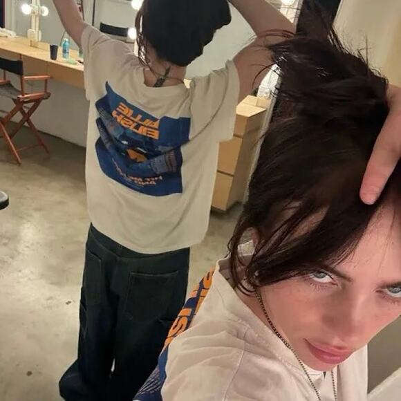 BILLIE EILISH Hit Me Hard and Soft 2024 Admat Poster Tee Size S New without Tag - Picture 1 of 7
